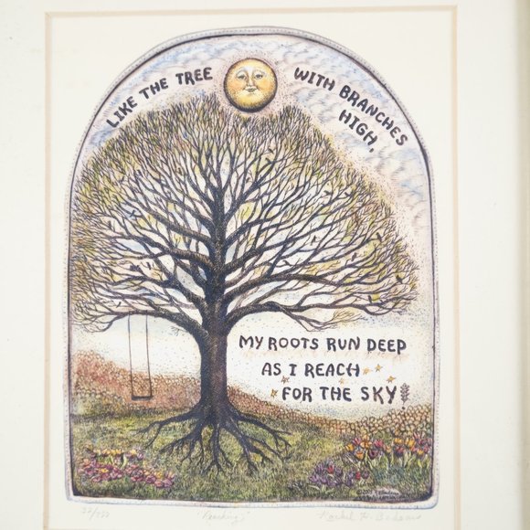 Rachel Badeau Tree Roots Giclee Art Print Colored Signed Numbered Framed… - Picture 2 of 10